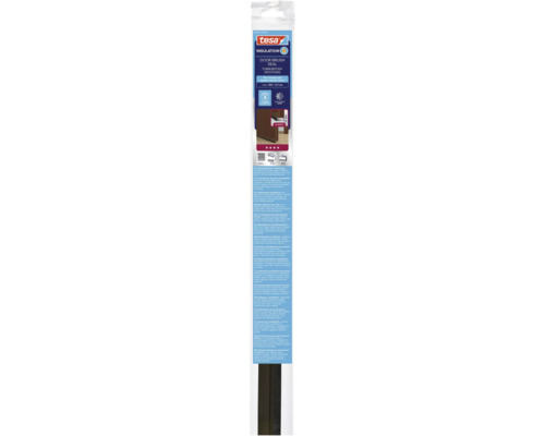 Samolepicí dveřní kartáčové těsnění Tesa pro hladké a mírně nerovné podlahy, 100 x 3,7 centimetrů, chrání proti průvanu, chladu a hluku.