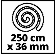 Svinutá těsnicí páska o délce 250 centimetrů a šířce 36 milimetrů