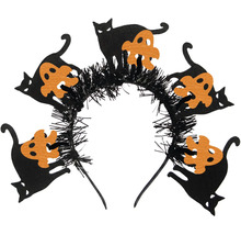Halloweenská čelenka s kočkami a duchy jako doplněk ke kostýmu