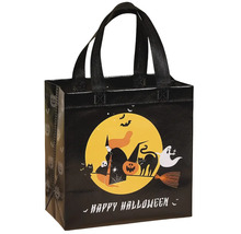 Halloweenská nákupní taška s motivem čarodějnice a kočky
