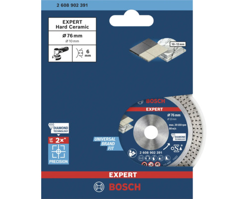 Diamantovy delici kotouc Bosch Expert Hard Ceramic prumer 76 milimetru s otvorem 10 milimetru pro uhlovou brusku
