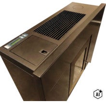 Moderní peletová kamna s digitálním ovládacím panelem a integrovanou mřížkou pro efektivní vytápění obytných prostor. (Image AI modified or generated)