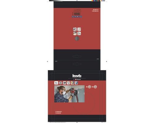 Sada brusiva KWB pro brusky na sádrokarton, zrnitost 80 a 120