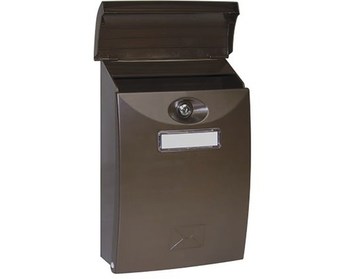 Otevřená poštovní schránka se zámkem a jmenovkou