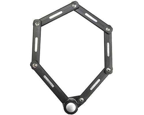 Skládací zámek na kolo v otevřeném stavu