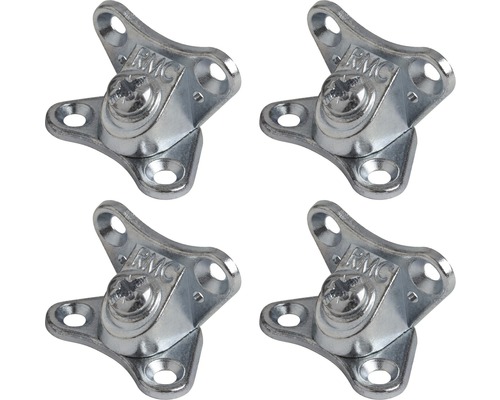 Čtyři kovové nábytkové panty