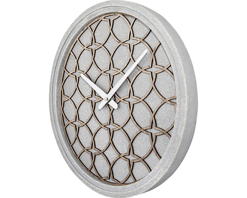 Kulaté nástěnné hodiny se vzorem