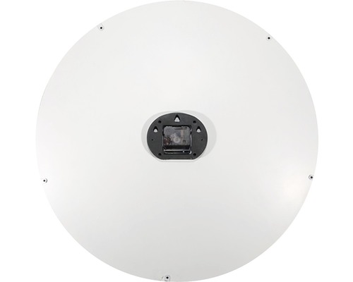 Zadní strana kulatých nástěnných hodin s hodinovým strojkem