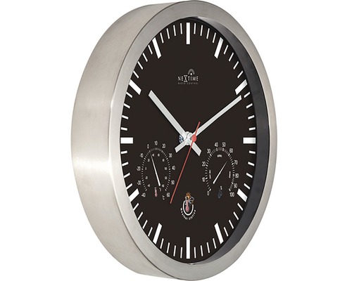 Rádiové nástěnné hodiny Nextime s teploměrem a vlhkoměrem