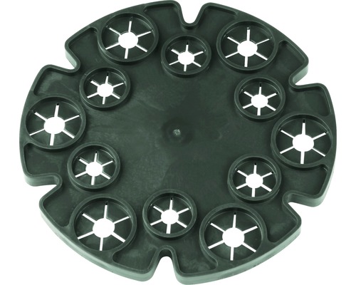 Kulatý úložný podnos s dvanácti vybráními pro organizaci