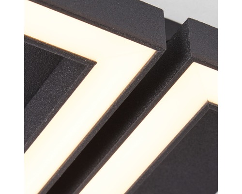 Detail LED nástěnné svítidlo s hranatým designem