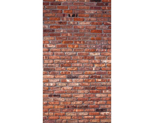 Zděná stěna z červených cihel s maltou