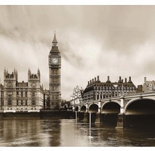 Fotografie Big Benu, Westminsterského paláce a Westminsterského mostu v Londýně