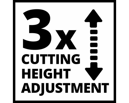 Symbol pro trojnásobné nastavení výšky sečení