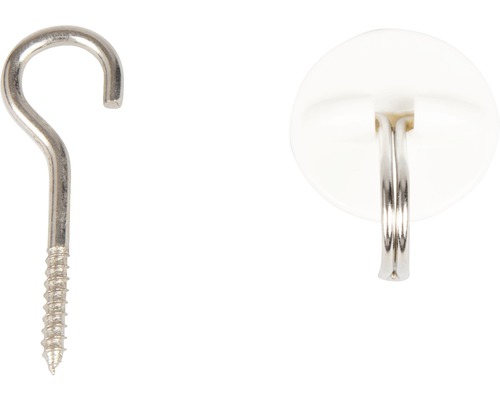 Šroubovací hák a lepicí hák pro upevnění předmětů