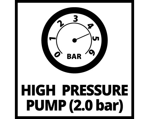 Vysokotlaké čerpadlo do 2.0 bar indikace
