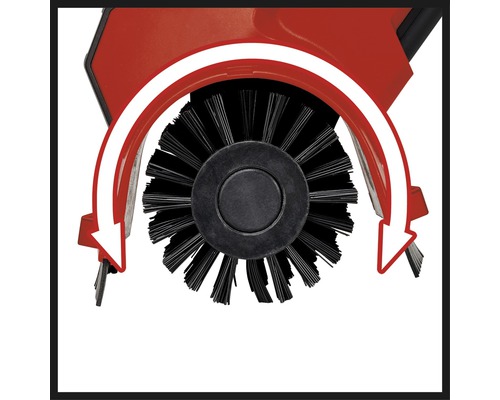 Zametač s šipkou ukazující směr otáčení