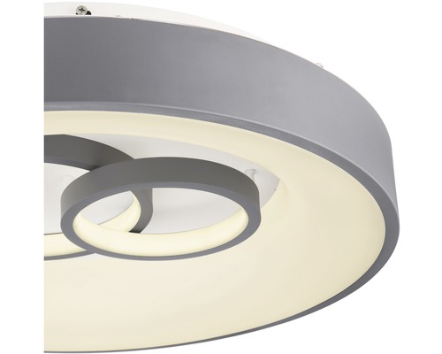 Šedé LED stropní svítidlo s kruhovým designem pro interiér