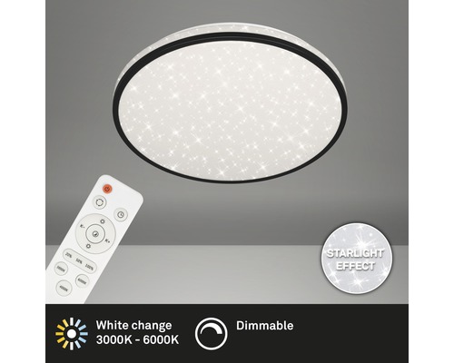 Stropní svítidlo s efektem hvězdné oblohy a dálkovým ovládáním pro ovládání světla.