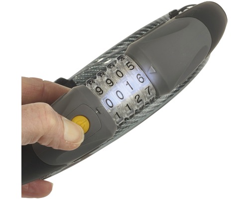 Kabelový zámek s číselným kódem a rukou