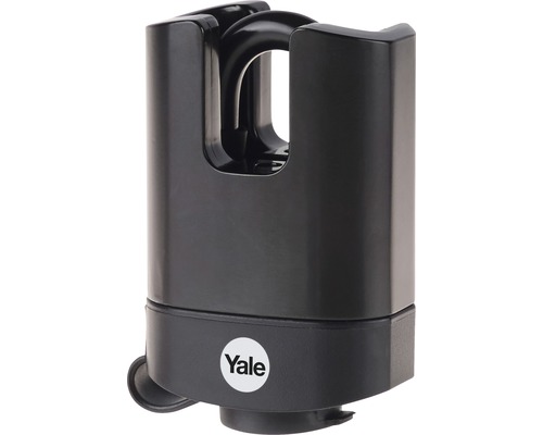 Černý zámek s logem Yale