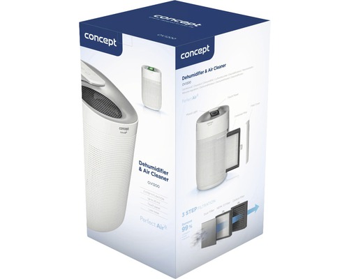 Balení odvlhčovače vzduchu a čističky vzduchu Concept