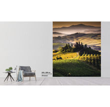 Fototapeta s toskánskou krajinou a statkem, rozměr 243x280 cm