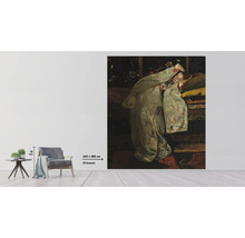 Nástěnná malba s obrazem ležící ženy v kimonu, rozměr 243 x 280 cm