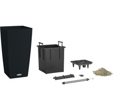 Kompletní květináč s vložkou, zavlažovací sadou, ukazatelem hladiny vody a rostlinným granulátem