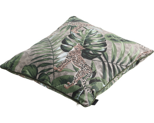 Dekorační polštář s motivem džungle a leopardem