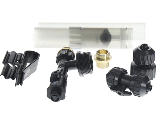 Sada příslušenství zahradní hadice s průhlednou trubkou, T-kusem, hadicovým dílem a držákem