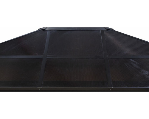 Detailní pohled na střechu skleníku