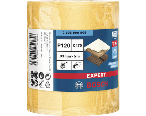 Brusný papír v roli Bosch Expert, zrnitost P120, rozměr 93 mm x 5 m