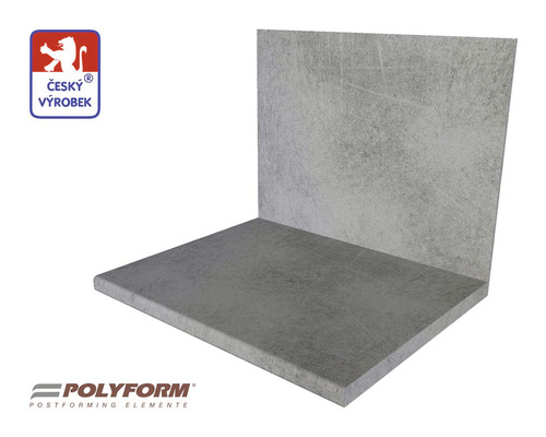 Šedá pracovní deska s pečetí český výrobek