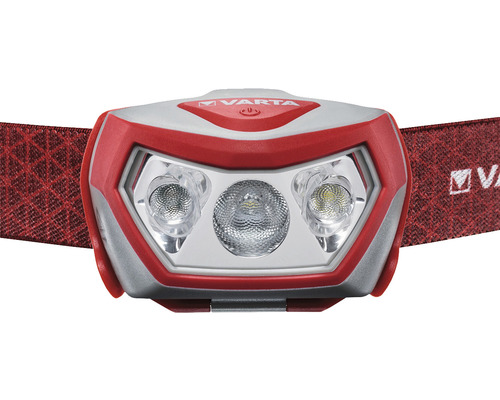 LED čelová svítilna Varta Outdoor H20 Pro 3xAAA červeno/šedá