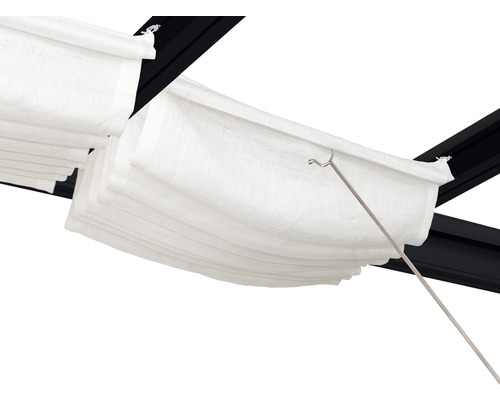 Lamelová roleta s ovládací tyčí na pergole