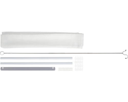 Sada záclon se závěsem, tyčí, háčky a příslušenstvím