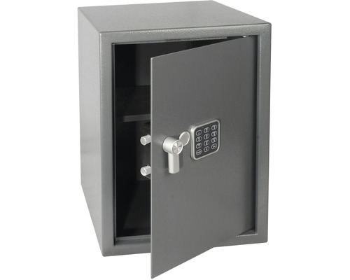 Otevřený trezor s elektronickým číselným zámkem