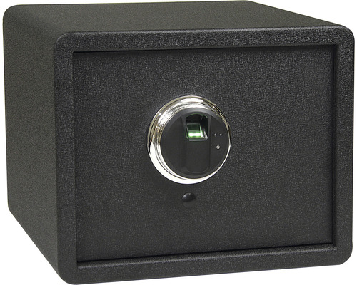 Černý trezor se snímačem otisků prstů