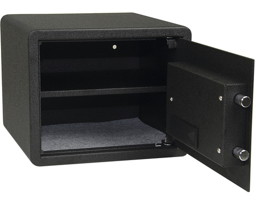 Otevřený nábytkový trezor s policí