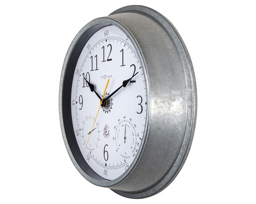 Nástěnné hodiny s teploměrem a vlhkoměrem