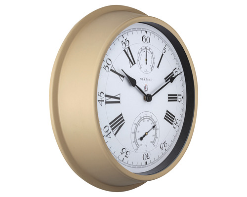 Nástěnné hodiny s teploměrem a vlhkoměrem