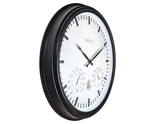 Analogové nástěnné hodiny s teploměrem a vlhkoměrem