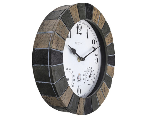 Nástěnné hodiny s teploměrem a vlhkoměrem