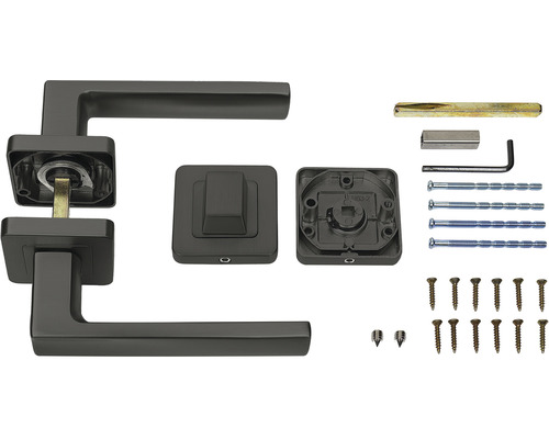 Sada kliky ke dveřím s příslušenstvím pro interiérové dveře