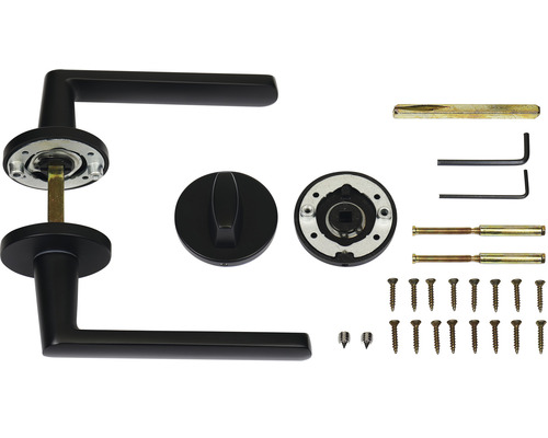 Sada kliky ke dveřím s příslušenstvím pro montáž