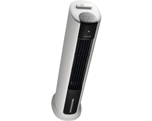 Bíly věžový ventilátor s dálkovým ovládáním
