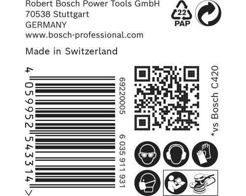 Obal produktu s informacemi o výrobci, čárovém kódu, QR kódu a bezpečnostních opatřeních