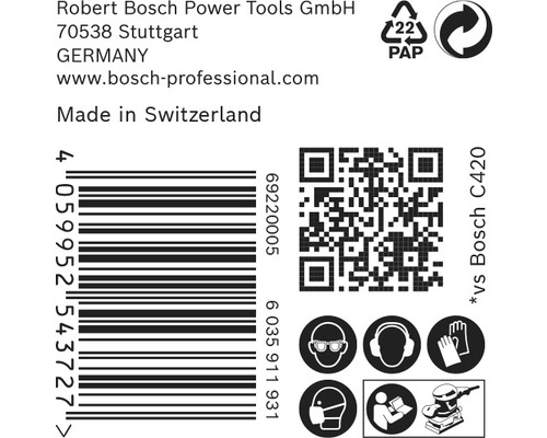 Firemní informace Robert Bosch Power Tools GmbH, čárový kód a bezpečnostní pokyny