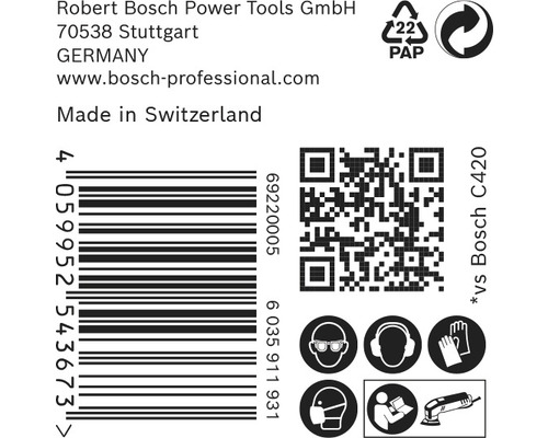 Informace o Robert Bosch Power Tools GmbH, čárový kód a bezpečnostní pokyny